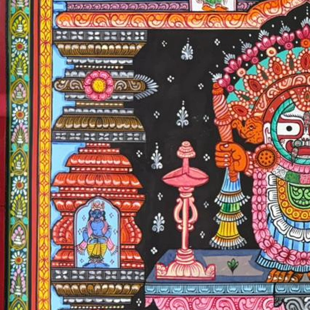 Traditional Pattachitra Lord Jagannath: Golden Incarnation-Made to Order