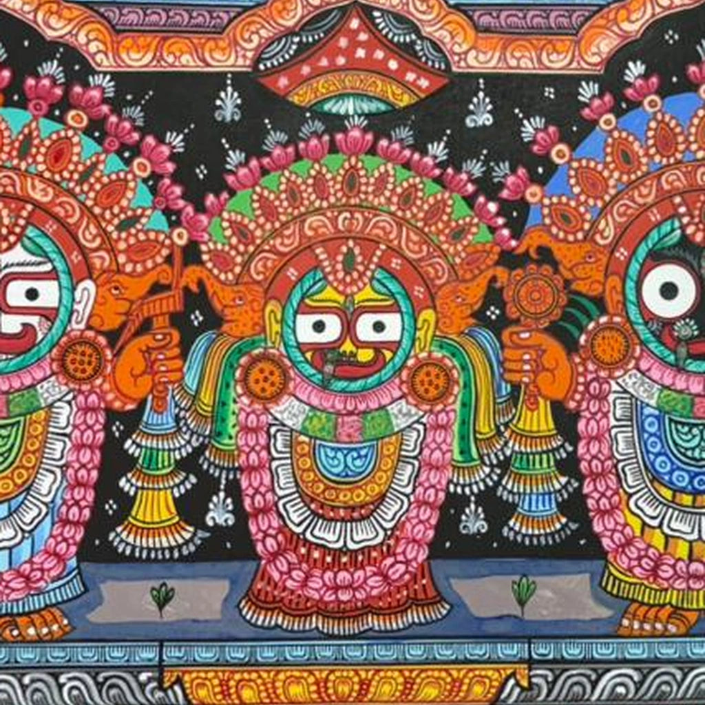 Traditional Pattachitra Lord Jagannath: Golden Incarnation-Made to Order