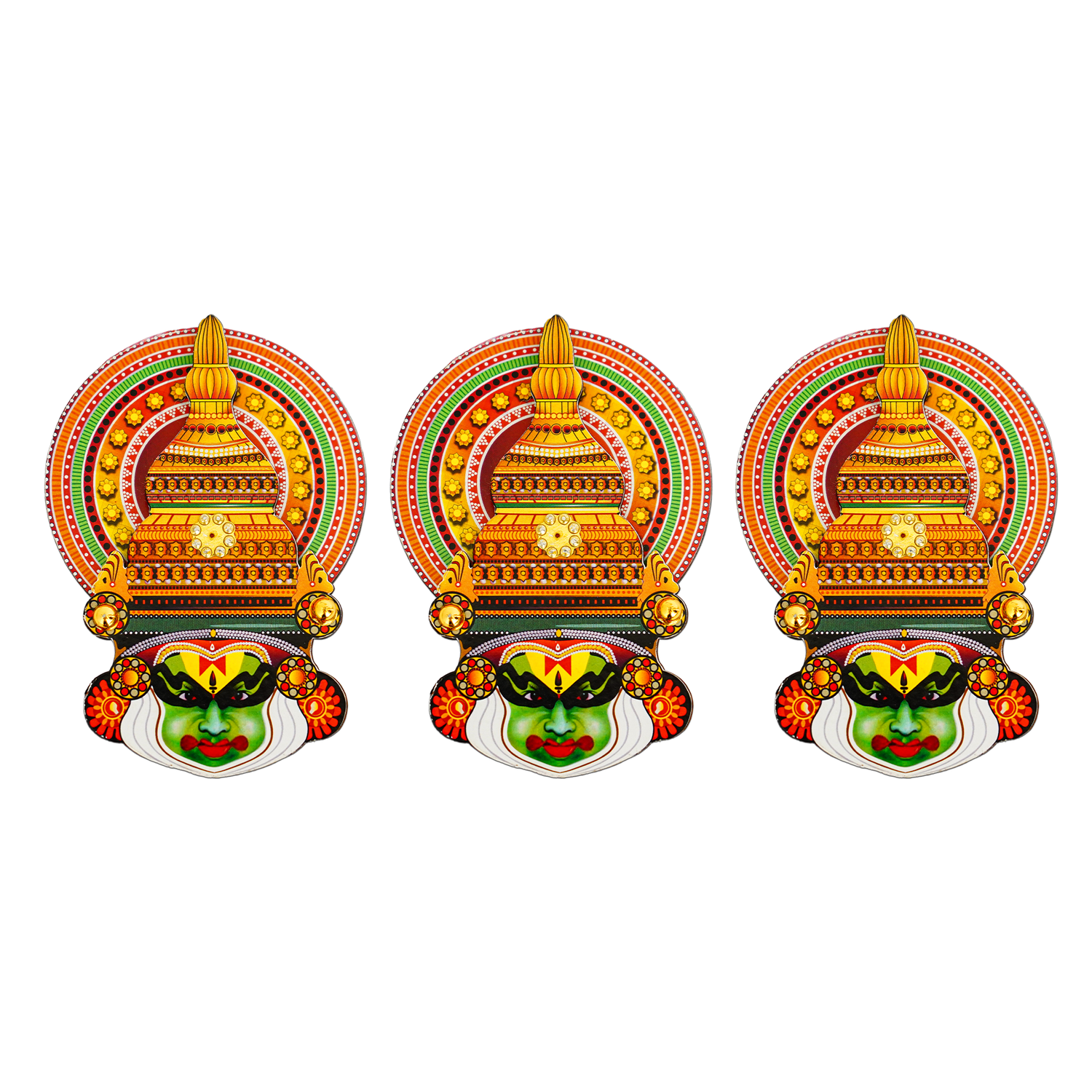 Kathakali Heritage Fridge Magnet - Kerala Cultural Splendor - Culturati