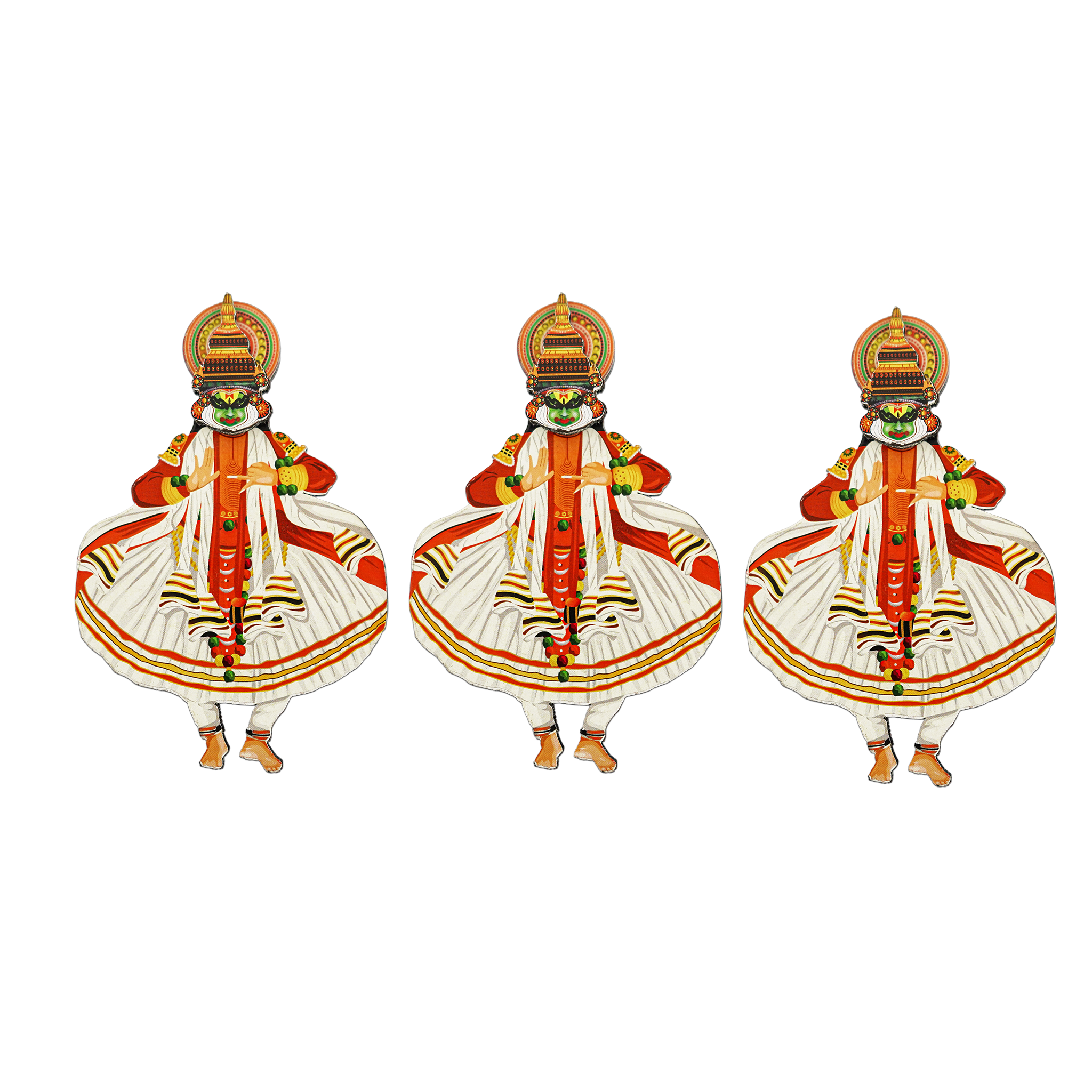 Kathakali Full Posture Heritage Fridge Magnet – A Slice of Kerala’s Cultural Splendor