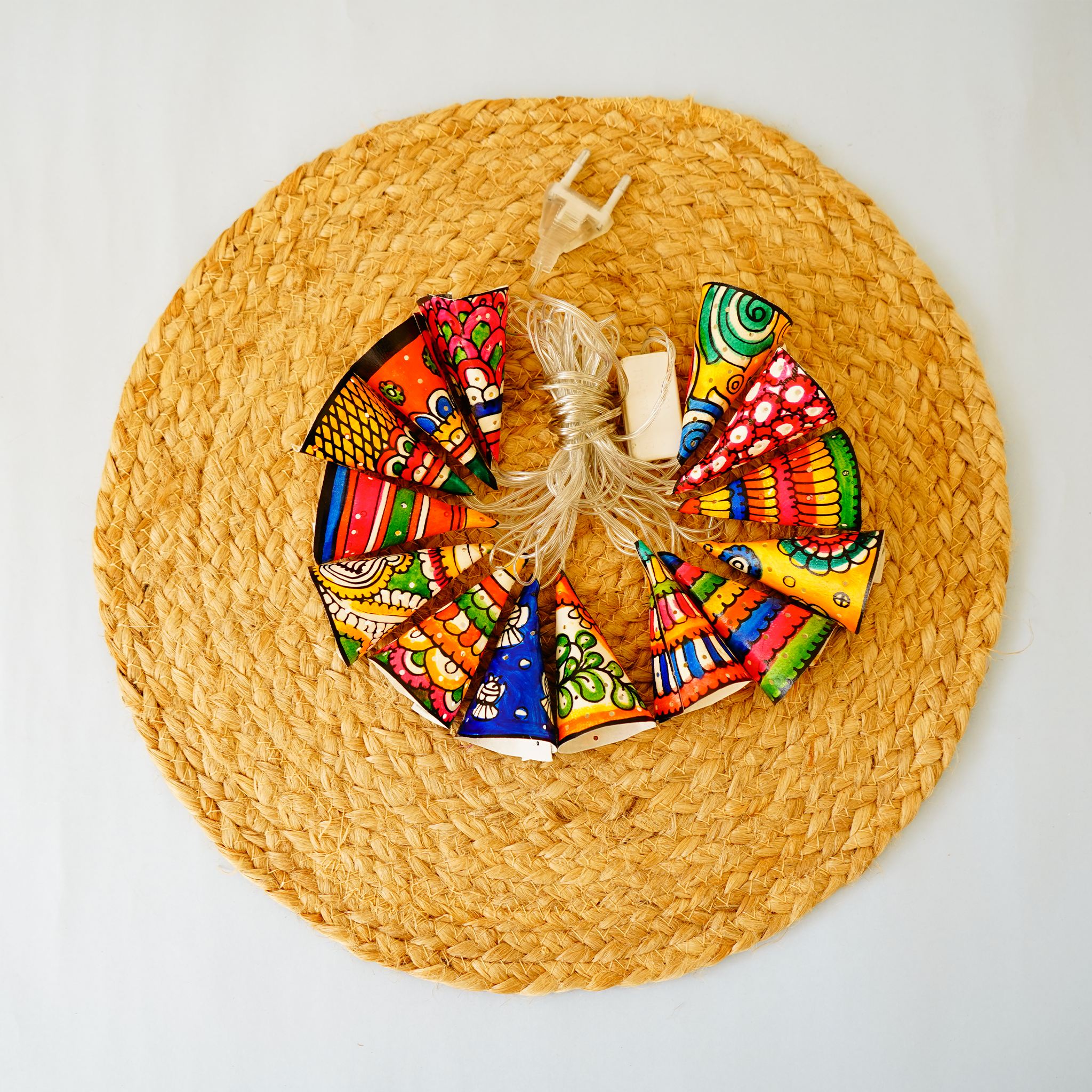 Sita Jyoti Diwali Hamper | Sita Shadow Puppet and Hand-Painted Conical Fairy Lights