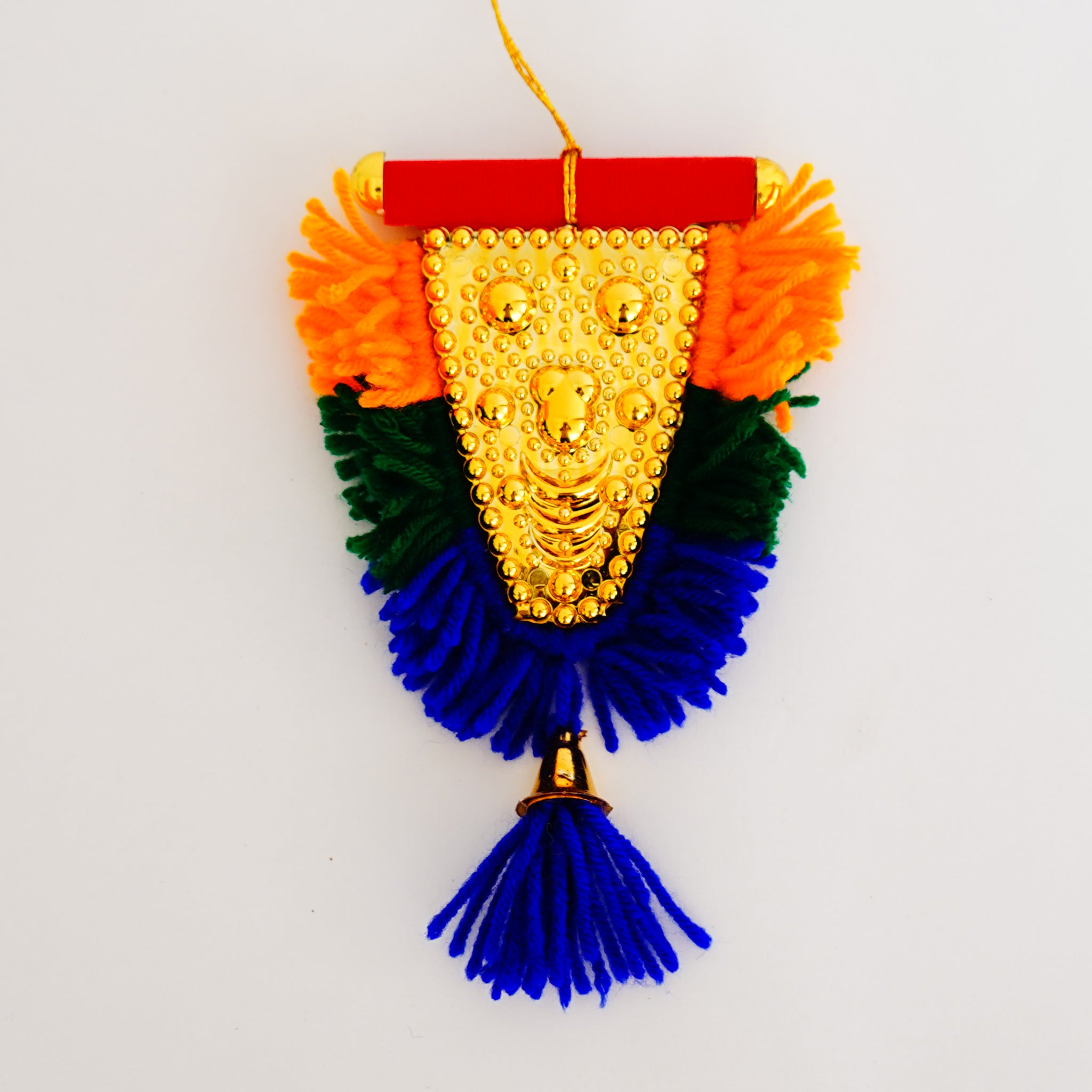 Traditional Onam Decor Mini Gift Set - Elephant, Sadhya Fest Magnet & Nettipattam Car Hanging