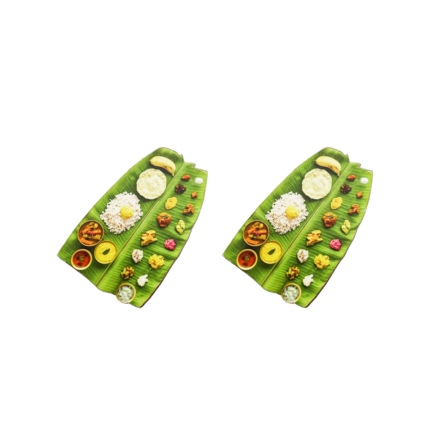 Onam Sadhya Fridge Magnet - Miniature Kerala Feast on Banana Leaf - Culturati