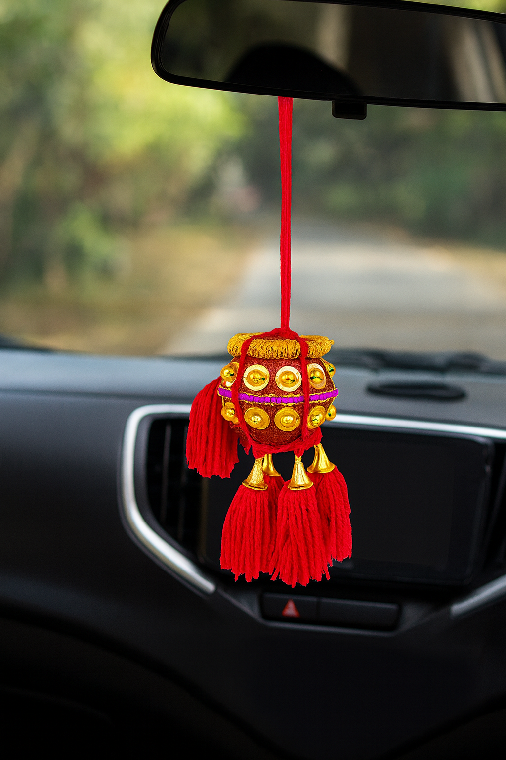 Lord Krishna's Vennaikuddam (Decorative Pot) with Flute Hanging